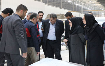 بازدید معاونت محترم هلدینگ کاوه پارس از کارخانه و خط جدید پولیش